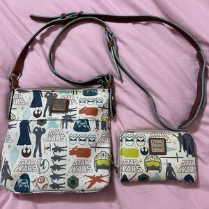 USED Dooney & Bourke Star Wars Crossbody Purse and Wallet